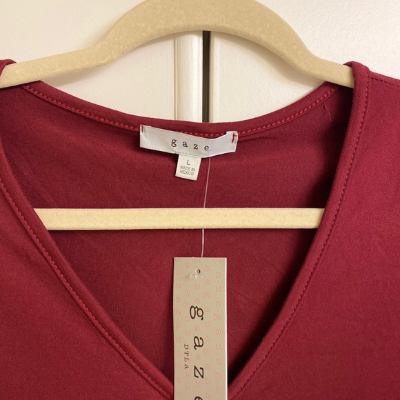 Gaze Deep maroon Crop top - Picture 6 of 6